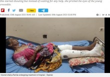 【海外発！Breaking News】ワニに脚を噛まれた高齢女性、目を刺して命拾い　一帯は「3か月で4人が死亡」（印）