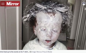 【海外発！Breaking News】2分間目を離した隙にクリームで真っ白になった4歳児に母親が唖然（英）