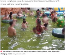 【海外発！Breaking News】緑色のプールの水に絶句　クレーム続出もウォーターパーク側は“清潔さ”と“熱帯地方のイメージが売り”と主張（英）