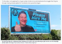 【海外発！Breaking News】300社不採用の男性「僕を雇って」巨大看板で売り込む（北アイルランド）＜動画あり＞