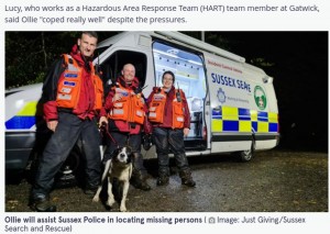 【海外発！Breaking News】捜索救助犬の資格を得て7時間半後、行方不明者を見事発見したボーダーコリー（英）