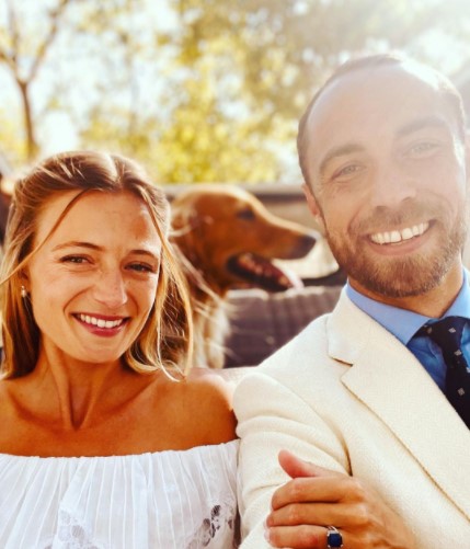 南仏で結婚したジェームズさん（右）とアリジーさん（画像は『James Middleton　2021年9月12日付Instagram「Mr ＆ Mrs Middleton」』のスクリーンショット）