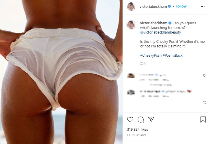 フォロワーからは「大人のオムツ？」の声も（画像は『Victoria Beckham　2021年10月7日付Instagram「Can you guess what’s launching tomorrow?」』のスクリーンショット）