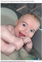 【海外発！Breaking News】コスプレで赤ちゃんにメイクした母親　1週間も立派な眉毛が消えず困惑もSNSで爆笑の声（英）