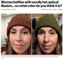 【海外発！Breaking News】「これが同じ帽子!?」　移動するたびに色が変わり「誰か説明して！」とネット上ざわつく（米）