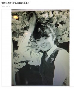 13歳になったばかりの武田久美子『ハイティーン・ブギ』記者会見にて（画像は『武田久美子　2015年10月15日付オフィシャルブログ「懐かしのアイドル直前の写真！」』のスクリーンショット）