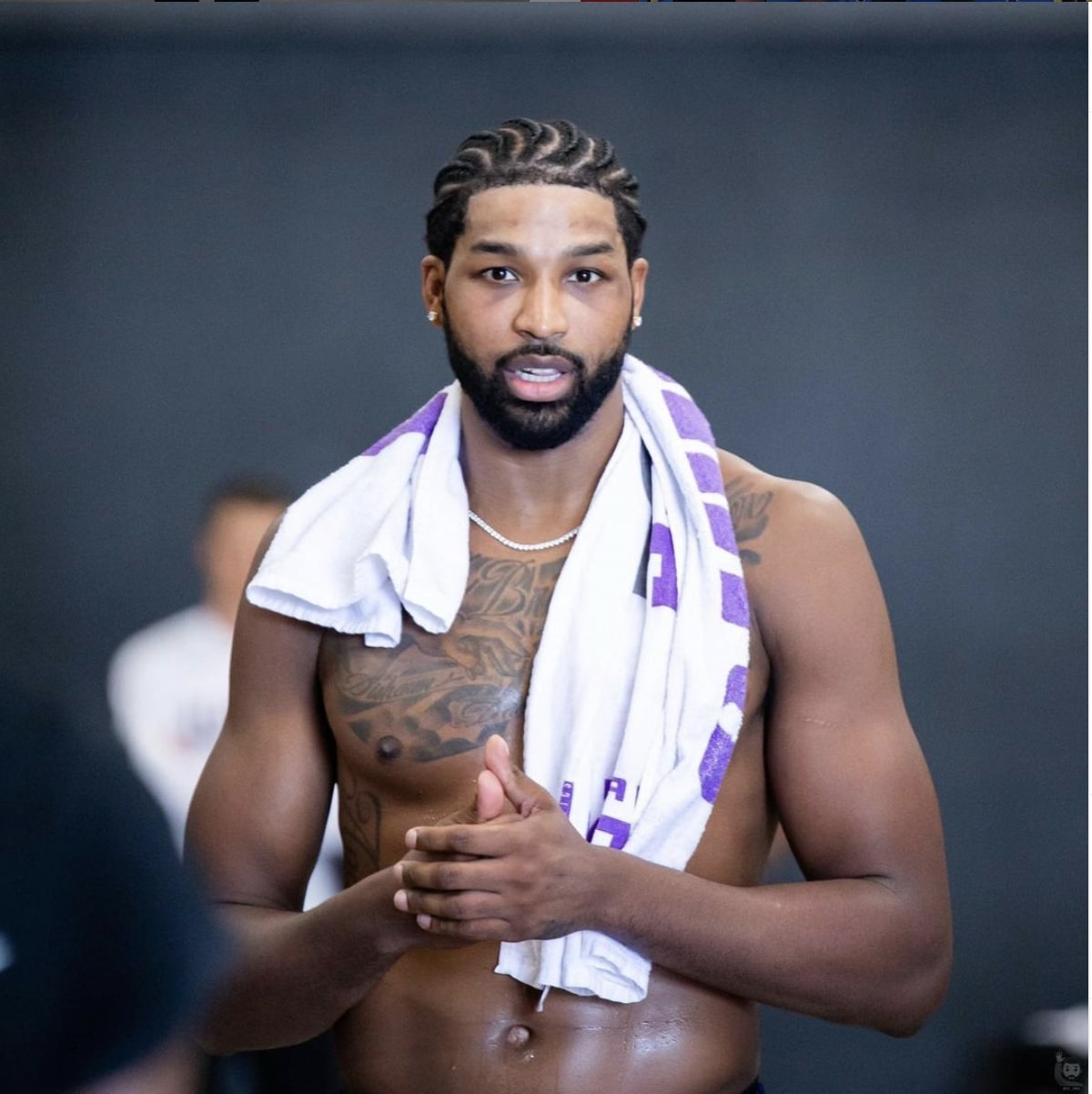 NBA選手のトリスタン・トンプソン（画像は『Tristan Thompson　2021年10月14日付Instagram「It’s hard to beat a person who never gives up.」』のスクリーンショット）