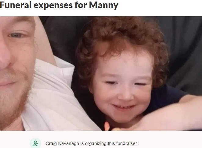 犬に襲われ死亡した5歳男児（画像は『GoFundMe　2021年12月26日付「Funeral expenses for Manny」』のスクリーンショット）