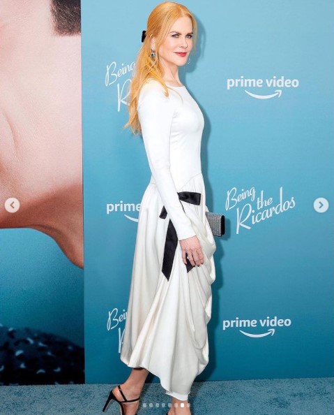 映画『Being The Ricardos（原題）』のプレミア上映会に登場したニコール・キッドマン（画像は『Nicole Kidman　2021年12月4日付Instagram「What a night at the world premiere of ＃BeingTheRicardos in NYC」』のスクリーンショット）