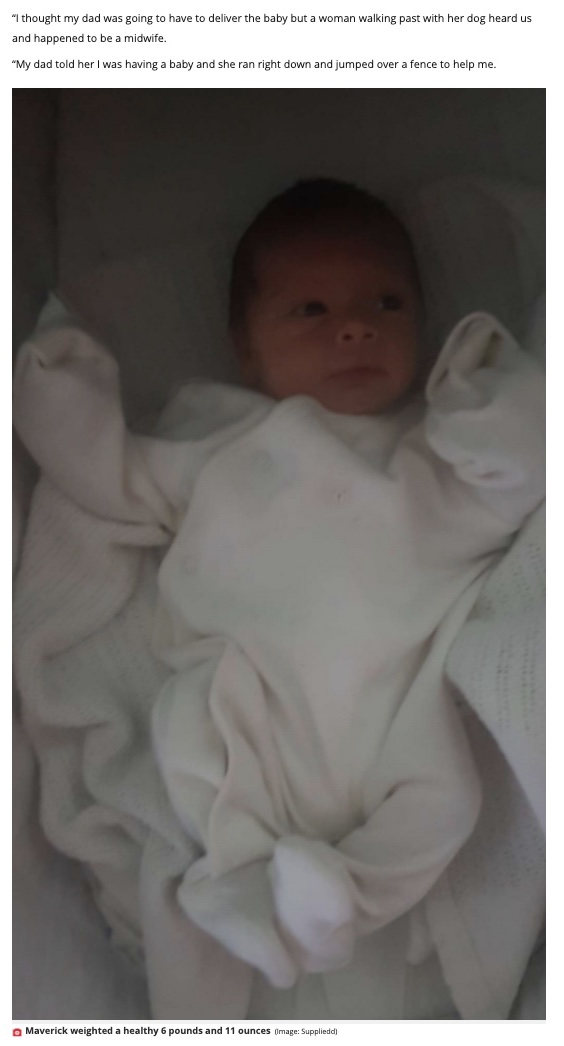 健康状態は良好だった赤ちゃん（画像は『Daily Record　2022年1月4日付「Lanarkshire mum gives birth on M8 as off-duty midwife walking nearby luckily heard her screams」（Image: Supplied）』のスクリーンショット）