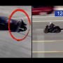 【海外発！Breaking News】米ロス警察に追跡されるオートバイ、生放送中に車と正面衝突で宙を舞う＜動画あり＞