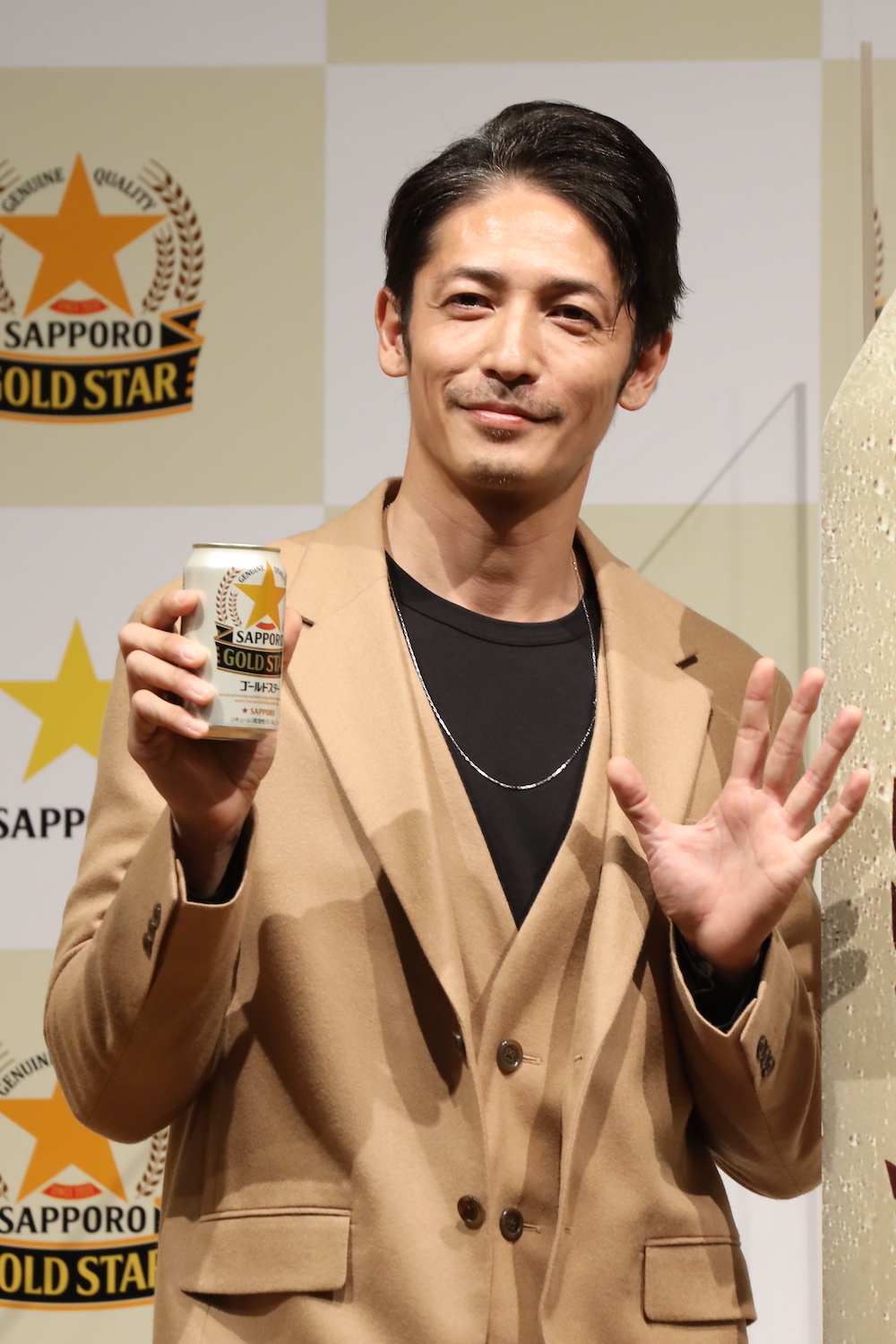 「サッポロ　GOLD STAR」新CM発表会に新ブランドキャラクターとして登場した玉木宏