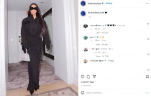 ジュリアが「いいね！」を付けたキムの投稿（画像は『Kim Kardashian West　2022年2月13日付Instagram』のスクリーンショット）