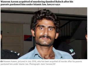 無罪になったムハンマド・ワシーム（画像は『The Guardian　2022年2月14日付「Pakistan court acquits man who killed sister after parents’ pardon」（Photograph: Asim Tanveer/AP）』のスクリーンショット）