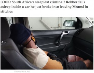 【海外発！Breaking News】車上荒らし後にうっかり熟睡、あっさり逮捕された男（南ア）