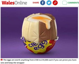 キャンペーンを知らずに当たりのチョコを食べた学生が話題に（画像は『WalesOnline　2022年3月11日付「Man says he has eaten Creme Egg that could have been worth ￡10,000」』のスクリーンショット）