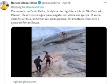 【海外発！Breaking News】「放っておいたら死んでしまうと思った」海に流されたライフガードを命がけで救った男性（ブラジル）