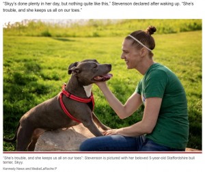 【海外発！Breaking News】愛犬に顎を頭突きされた飼い主、一時は昏睡状態に置かれるも「愛する犬は家族の一員」（米）