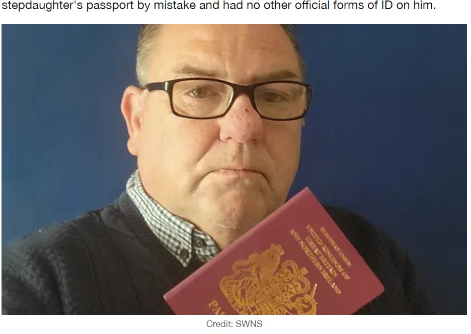 5日間のクロアチア旅行が台無しになってしまった男性（画像は『LADbile　2022年5月19日付「Dad Stuck In Croatia And Kept In Cell After Accidentally Using Daughter’s Passport」（Credit: SWNS）』のスクリーンショット）