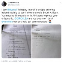 【海外発！Breaking News】南アフリカ人に母国語の一般常識テストを行うライアンエアー、不正解で搭乗拒否