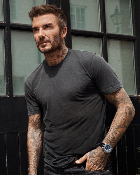 父の日を記念して秘蔵写真を公開したデヴィッド・ベッカム（画像は『David Beckham　2022年4月28日付Instagram「Great to be back in my home town London...」』のスクリーンショット）