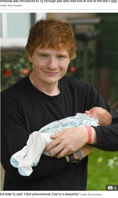 エドそっくりなタイさん（画像は『The Sun　2022年6月16日付「SHAPE OF TWO I’ve given birth to ‘Ed Sheeran’s’ baby… I named her after the singer’s wife」（Credit: Paul Cousans）』のスクリーンショット）