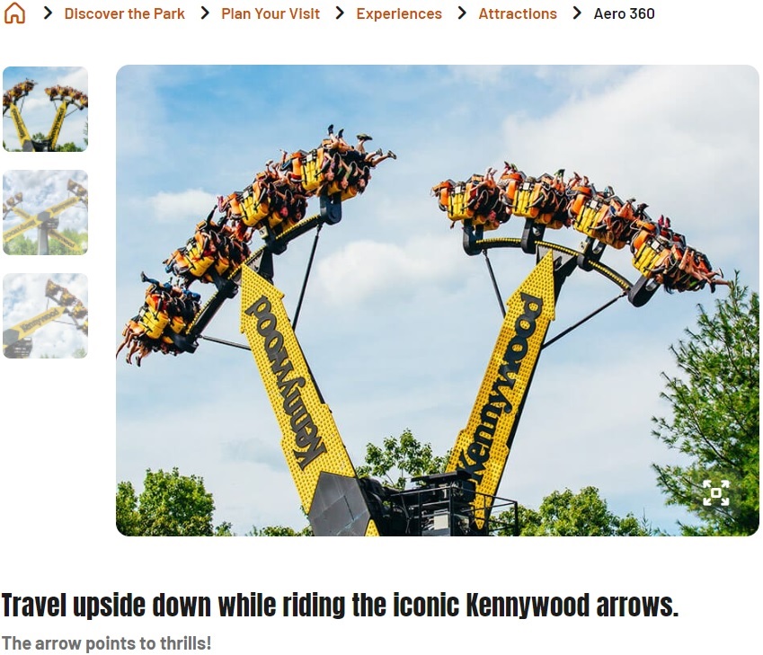 米ペンシルベニア州の遊園地で人気のアトラクション「Aero 360」（画像は『Kennywood　「Aero 360」』のスクリーンショット）