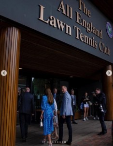 パトロンを務める「AELTC」を訪問したキャサリン妃（画像は『Duke and Duchess of Cambridge　2022年7月5日付Instagram「What a day of tennis!」』のスクリーンショット）