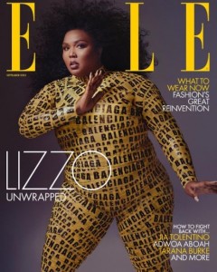 英版『ELLE』の表紙を飾ったリゾ（画像は『Lizzo　2022年7月20日付Instagram「I PUT THE ‘L’IN ‘ELLE’」』のスクリーンショット）