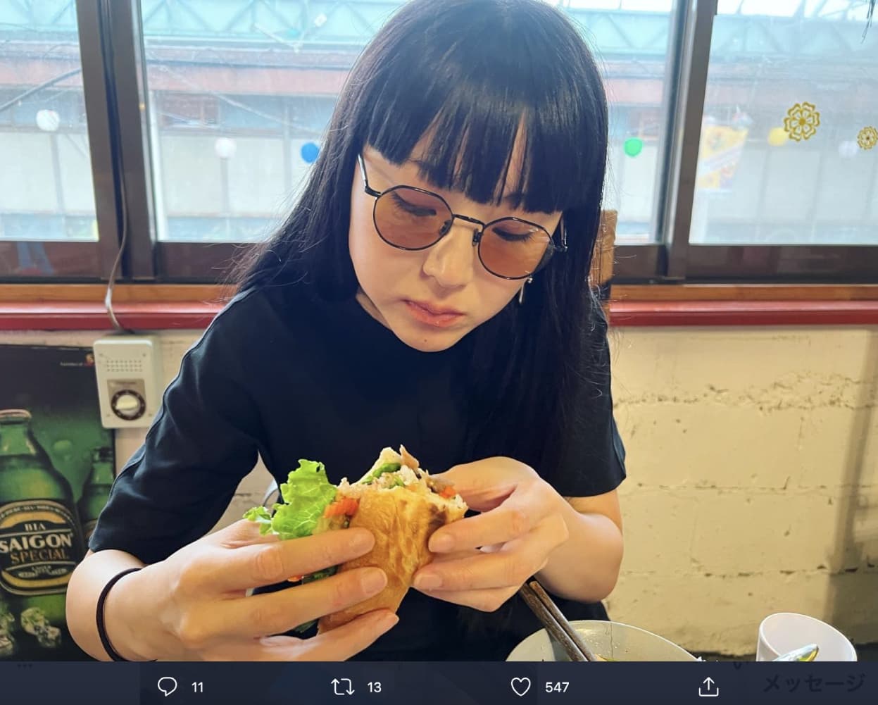 ツイッターでは手料理も紹介している松田ゆう姫（画像は『松田ゆう姫　2022年7月17日付Twitter「美味しいもの食べて復活、、」』のスクリーンショット）