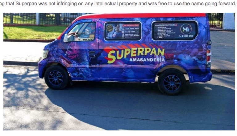 DCコミックスが訴えるも敗訴（画像は『Oddity Central　2022年9月21日付「DC Comics Sues Chilean Bakery “Superpan” Over Copyright Infringement」』のスクリーンショット）