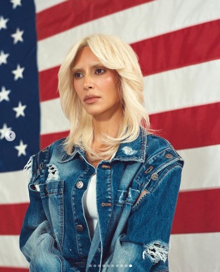 「アメリカン・ドリーム」をテーマに撮影が行われた（画像は『Kim Kardashian　2022年9月6日付Instagram「Interview Magazine September 2022: American Dream Issue」』のスクリーンショット）