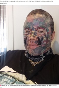 「変人」と言われたこともあるというメリッサさん（画像は『The Daily Star　2022年9月11日付「Tattoo ‘addict’ mum who gets three tattoos a week is called ‘freak’ in front of kids」（Image: Melissa Sloan）』のスクリーンショット）