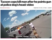 追い詰められた強盗犯、警察犬の頭に銃を向けた瞬間に射殺される（米）