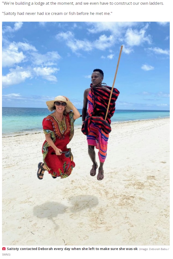 30歳の年齢差や距離を乗り越えて結婚（画像は『The Daily Star　2022年10月5日付「Woman flew 9k miles to marry tribesman and ‘couldn’t be happier’ despite 30-year age gap」（Image: Deborah Babu / SWNS）』のスクリーンショット）