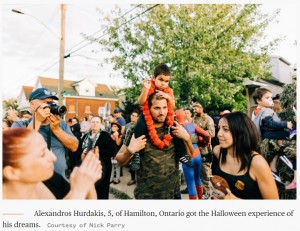 【海外発！Breaking News】余命わずかの5歳男児のために、早めのハロウィンパーティが開催され1000人が集まる（カナダ）＜動画あり＞