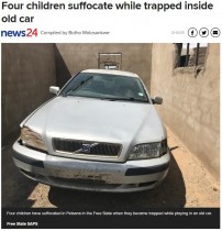【海外発！Breaking News】使われていない車の中で遊んでいた子供4人、ドアを開けられず窒息死（南ア）