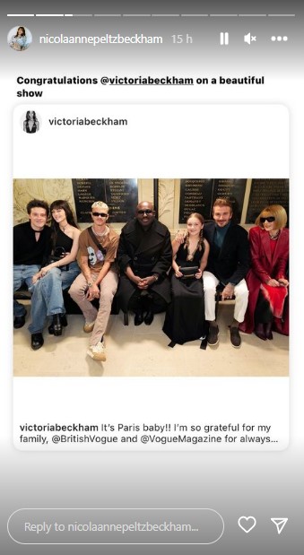 ヴィクトリアが公開した写真をシェアし「おめでとう」と言葉を添えたニコラ（画像は『nicola　2022年9月30日付Instagram「Overwhelmed with emotion and gratitude」』のスクリーンショット）