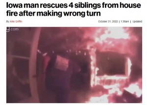【海外発！Breaking News】道を間違えた男性が火災を発見し子どもを含む住人4人を救う　母親は「彼がいなければ無事では済まなかった」と感謝（米）＜動画あり＞