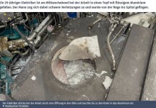 【海外発！Breaking News】720度のアルミニウム溶解炉に落ちた男性、自ら這い出し奇跡的に助かる（スイス）