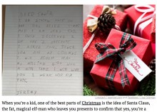 【海外発！Breaking News】「あなたは悪い人」サンタにプレゼントの不満を訴えた少年、反抗的な手紙が笑い呼ぶ（米）＜動画あり＞