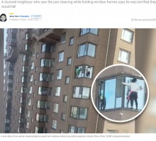 【海外発！Breaking News】マスク着用も命綱なし、マンション11階で窓拭きする女性2人に「危険すぎる」の声（中国）＜動画あり＞