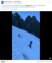 【海外発！Breaking News】「まるでボウリング！」スノーボーダーが急斜面で転倒して暴走、4人が重軽傷（オーストリア）＜動画あり＞