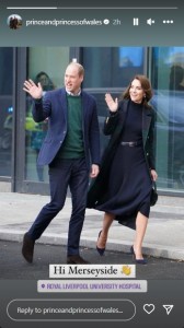 病院に到着したウィリアム皇太子夫妻（画像は『The Prince and Princess of Wales　2023年1月12日付Instagram』のスクリーンショット）