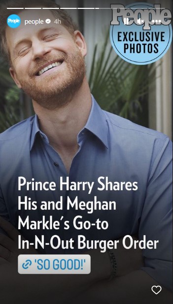 「メーガンが開眼させてくれた」と語ったヘンリー王子（画像は『People Magazine　2023年1月10日付Instagram』のスクリーンショット）