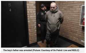逮捕された父親のシェーン（画像は『Metro　2023年1月17日付「Dad arrested live on TV after toddler son came out of flat waving loaded gun」（Picture: On Patrol: Live and REELZ）』のスクリーンショット）