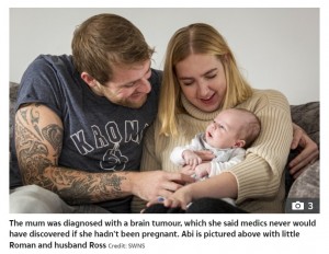 【海外発！Breaking News】出産から1週間後に脳腫瘍が見つかった女性「発見できたのは妊娠したおかげ」（英）