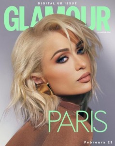 英版『Glamour』2月号の表紙を飾ったパリス（画像は『British GLAMOUR　2023年2月23日付Instagram「＃ParisHilton is GLAMOUR’s February cover star」』のスクリーンショット）