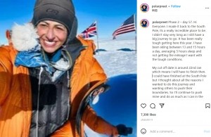 南極探検中のプリートさん（画像は『Preet Chandi　2023年1月9日付Instagram「Phase 2」』のスクリーンショット）