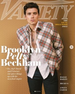 米誌『Variety』の表紙を飾ったブルックリン・ベッカム（画像は『brooklynpeltzbeckham　2022年8月10日付Instagram「Thank you so much」』のスクリーンショット）